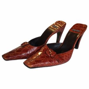 CASADEI Alligator Print Slingback VINTAGE Pumps